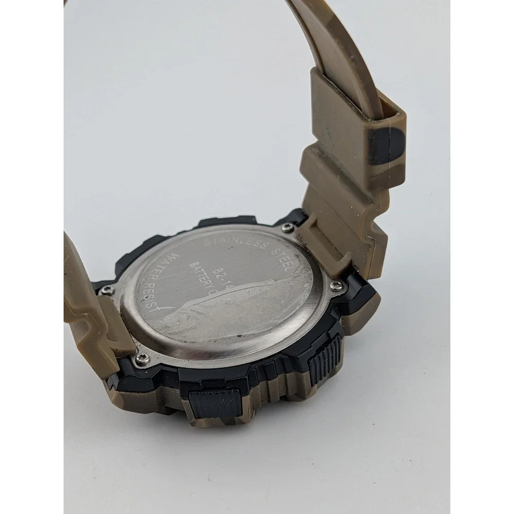 Camo Men's Digital Watch 48mm Case Alarm Chrono Backlight- New Battery